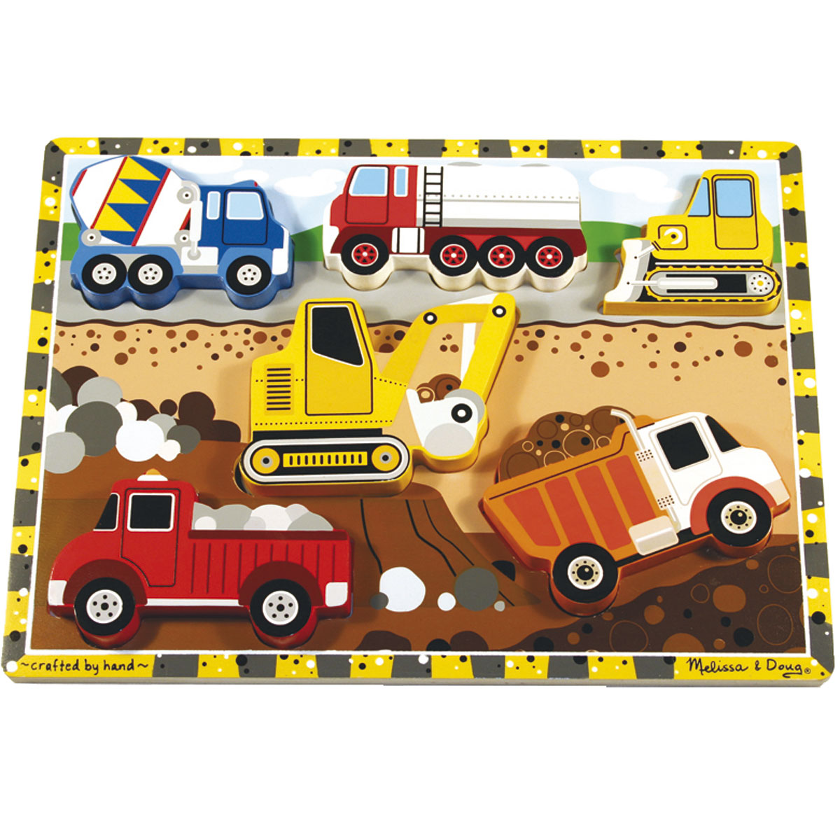 Melissa and doug construction best sale vehicles puzzle