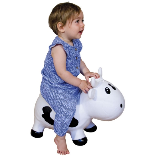 Bella Cow Hopper - White & Black