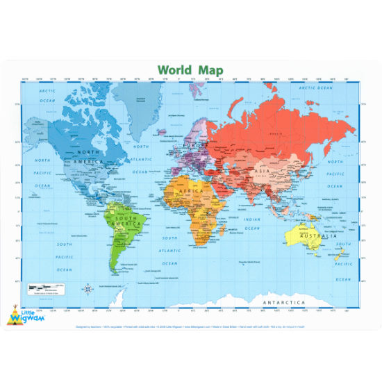 World Map Jigsaw (100) | Puzzles | Mulberry Bush | Mulberry Bush