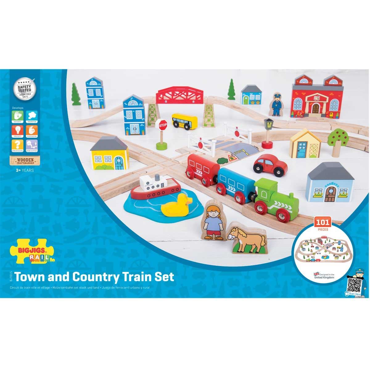 Bigjigs town and country train set online