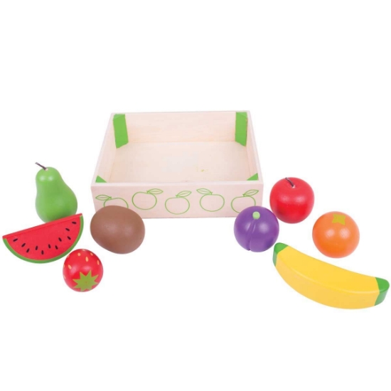 Fruit Crate | Bigjigs (BJ476) | Wooden Play Food | Mulberry Bush