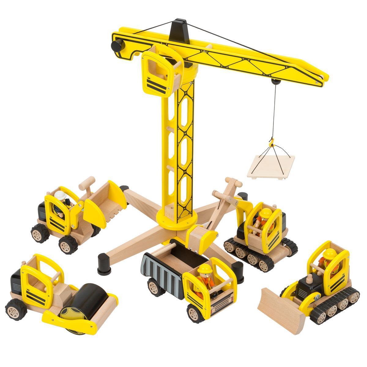 Construction crane wooden toy by ulamarin
