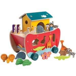 Indigo Jamm Trawler Ted Fishing Game, Wooden boat Ages 18 Months +, Toddler Toys for 2 3 4 year old Boy and Girls