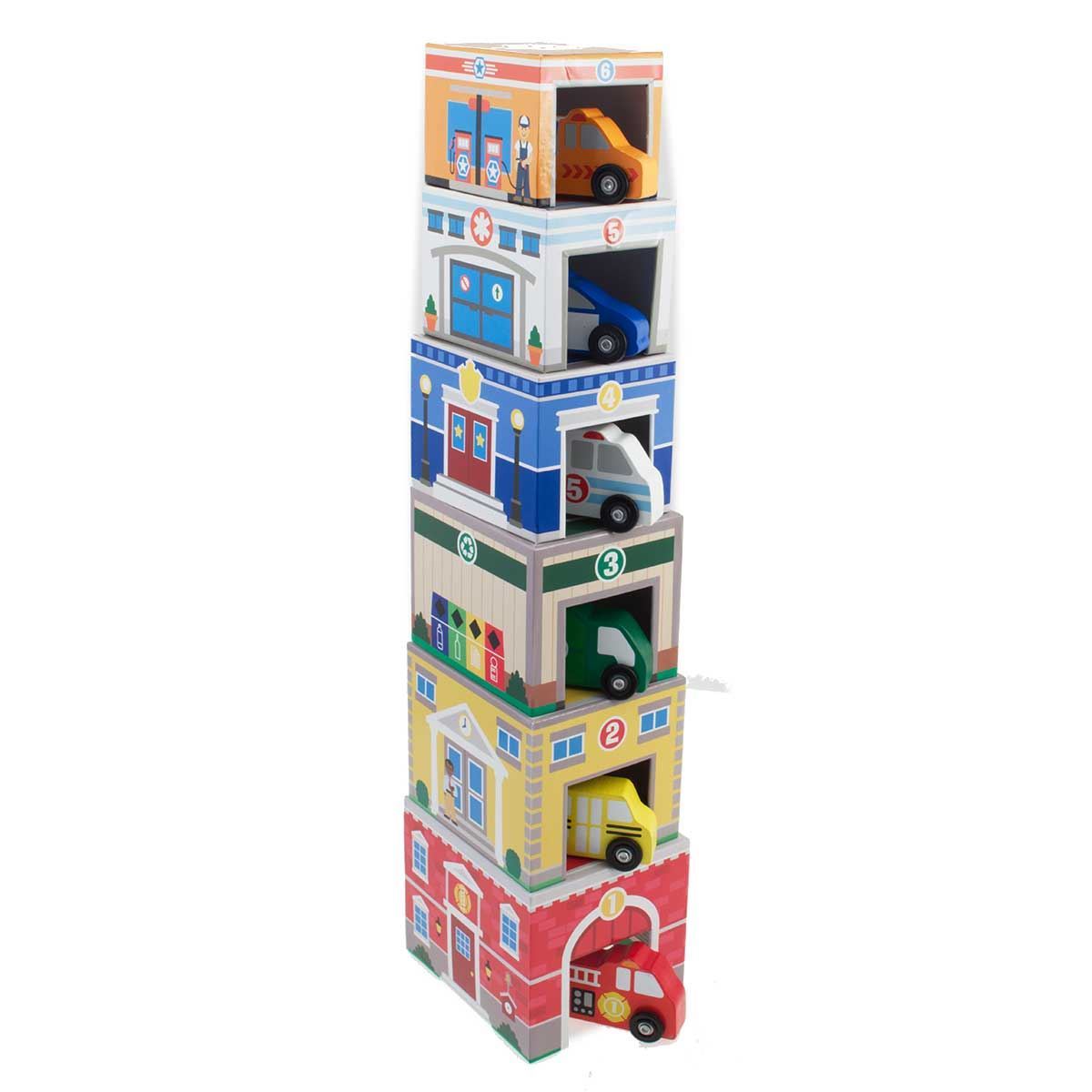 Melissa and doug nesting and sorting garage cars online