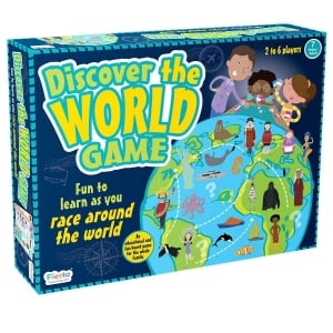 The World Game - Fun Geography Board Game - Educational Game for Kids &  Adults - Cool Learning Gift Idea for Teenage Boys & Girls, 2-5 players