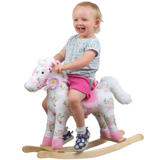 Floral Wooden Rocking Horse | Ride-On Toys | Mulberry Bush | Mulberry Bush