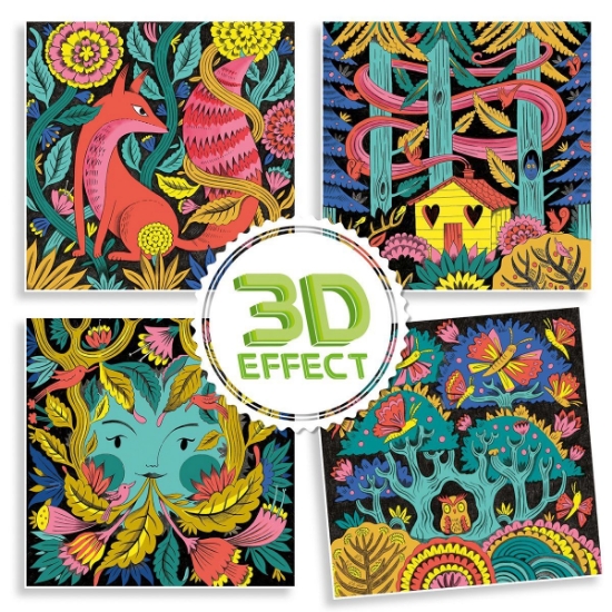 Fantasy Forest 3D Colouring | Djeco | Draw, Paint & Colour | Mulberry Bush