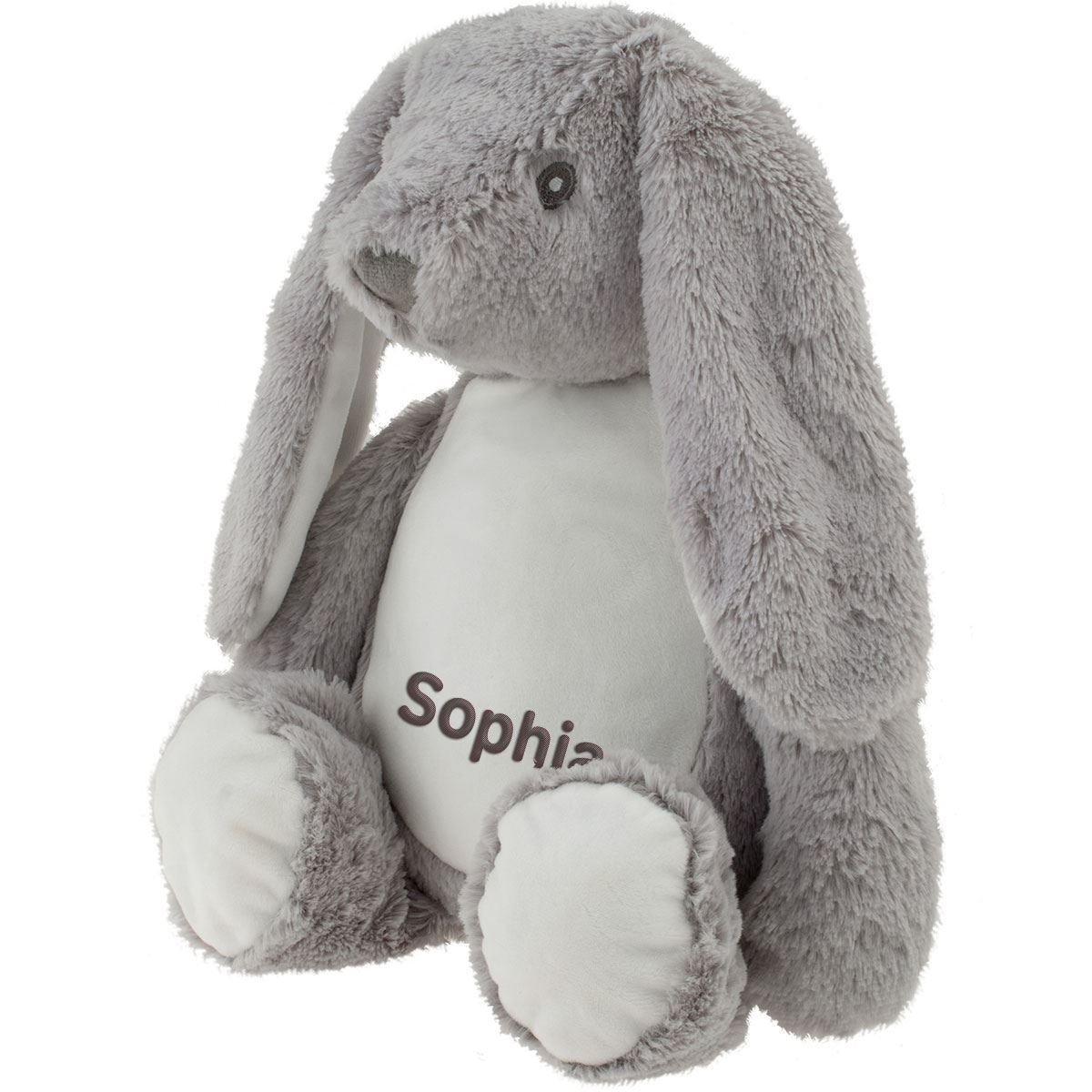 Personalised Bunny Soft Toy (Grey) | Personalised Dolls & Soft Toys ...