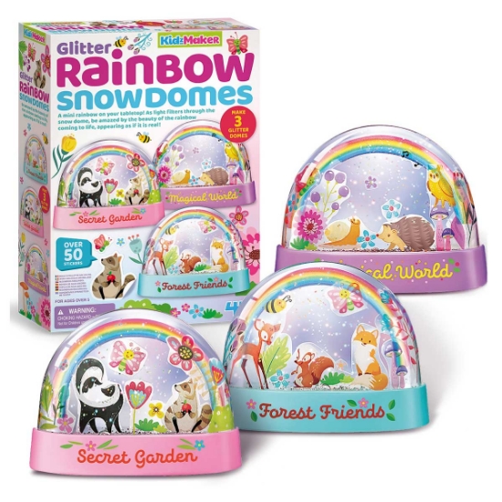 Glitter Rainbow Snow Domes