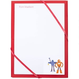 Picture of Named Notepaper - Robots