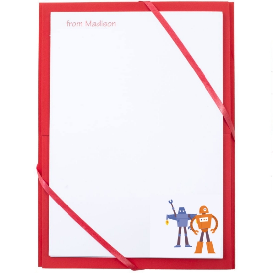 Named Notepaper - Robots