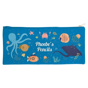 Picture of Personalised Canvas Pencil Case - Ocean Life