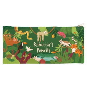 Picture of Personalised Canvas Pencil Case - Jungle Safari