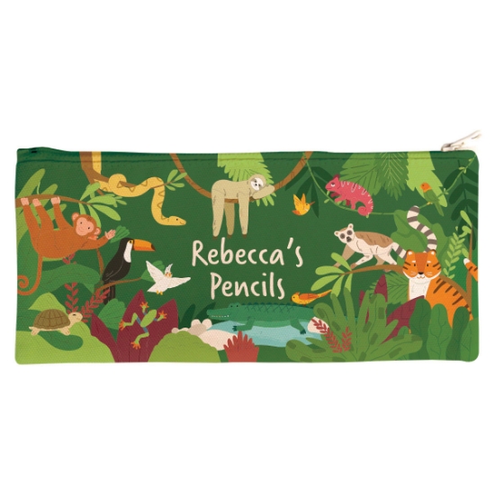 Personalised Canvas Pencil Case - Jungle Safari