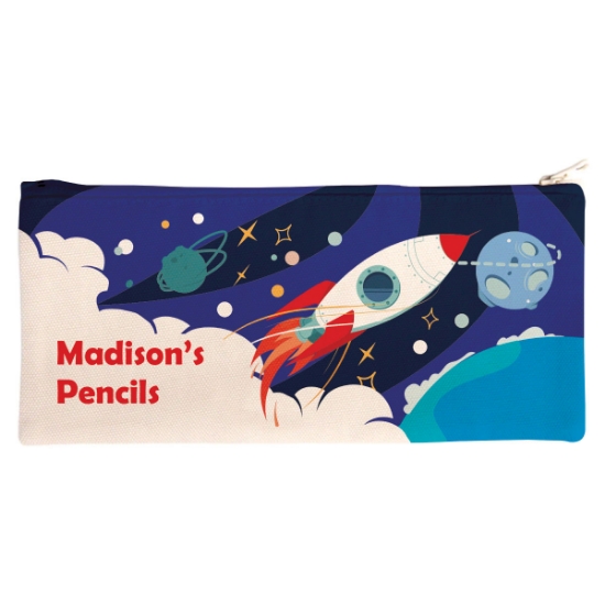 Personalised Canvas Pencil Case - Space Adventure