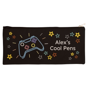 Picture of Personalised Canvas Pencil Case - Gaming