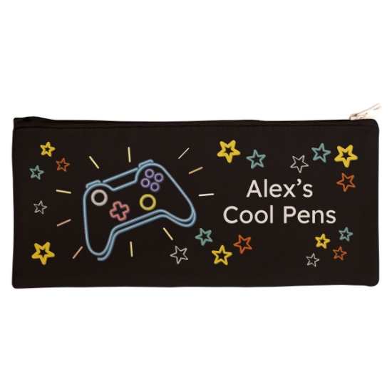 Personalised Canvas Pencil Case - Gaming