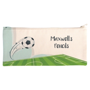 Picture of Personalised Canvas Pencil Case - Football