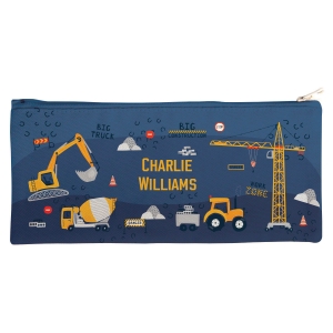 Picture of Personalised Canvas Pencil Case - Construction Site