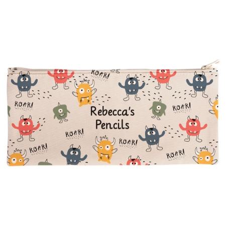 Picture of Personalised Canvas Pencil Case - Little Monsters