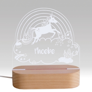 Personalised Rainbow Unicorn LED Light image 1