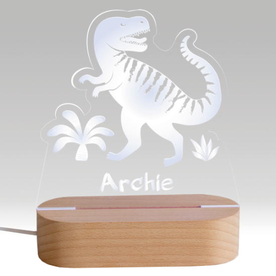 Personalised Dinosaur LED Light