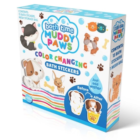 Muddy Paws Colour Changing Bath Stickers