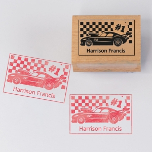 Picture of Named Rubber Stamp - Crazy Cars