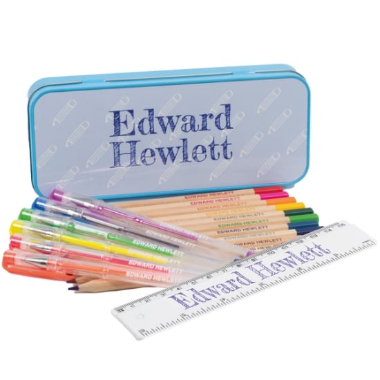 Named Pencil Tin Stationery Set