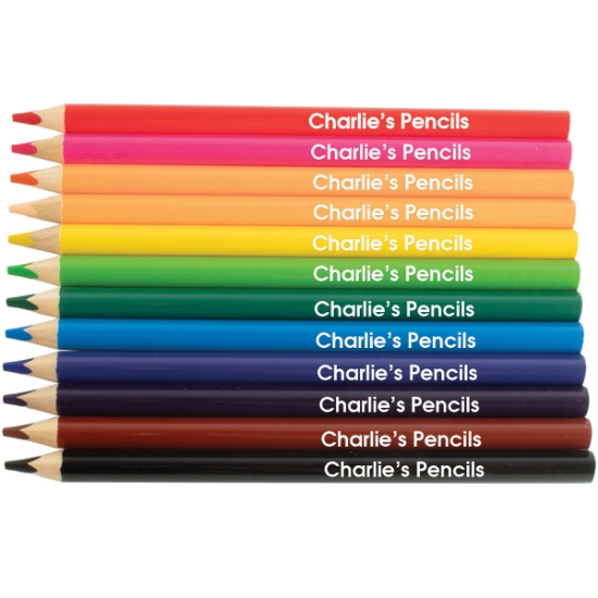 12 Named Chunky Triangular Colouring Pencils