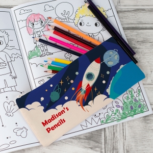 Personalised Canvas Pencil Case - Space Adventure image 2