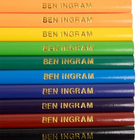 Picture of 12 Named Chunky Triangular Colouring Pencils